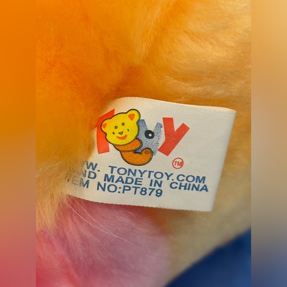 Tony Toy Color Block Teddy Bear Plush Ultra Soft Very Bright. - Picture 4 of 7